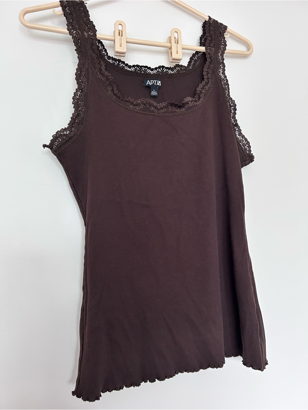 Y2K Apt 9 Cami Top Large Crochet Lace Tank sz L - Picture 2 of 10